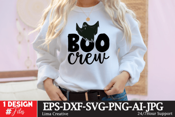 Boo Crew SVG Cute File: Graphics for T-Shirt Designs