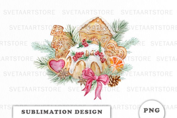 Christmas Gingerbread Sublimation Design: A Festive Graphics Gem