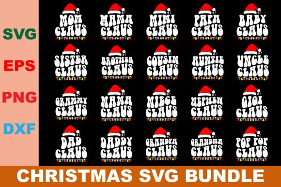 Family Christmas SVG Bundle: Graphics & T-Shirt Designs