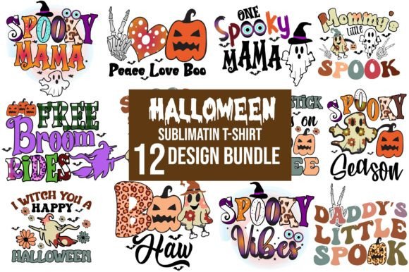 Halloween Sublimation T-Shirt Design Bundle: A Graphics Must-Have