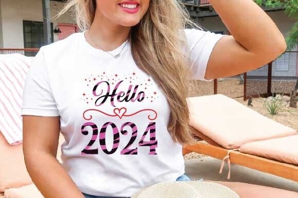 Hello 2024 Svg: A Versatile Graphic for T-Shirt Designs