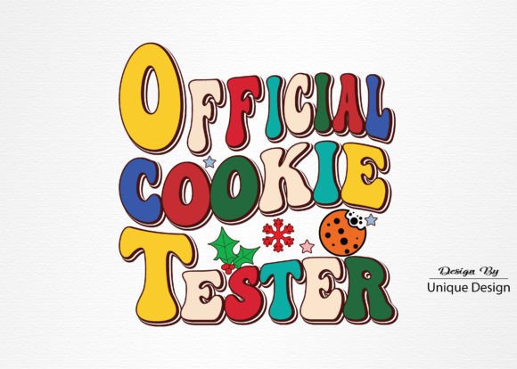 Official Cookie Tester, Christmas Design for T-Shirt Graphics