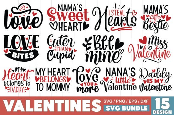 Valentines SVG Bundle: Graphics & T-Shirt Designs