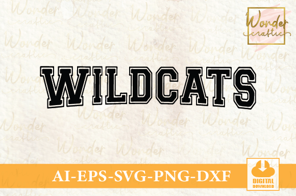 Wildcats Text Outline: Graphics & Illustrations Review