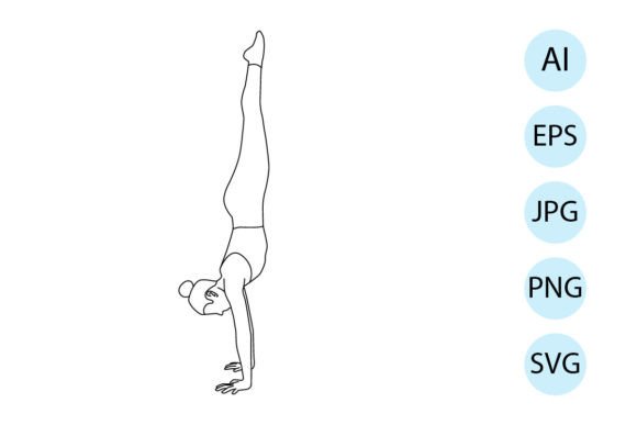 Yoga Handstand Graphics: Line Art Illustrations Review